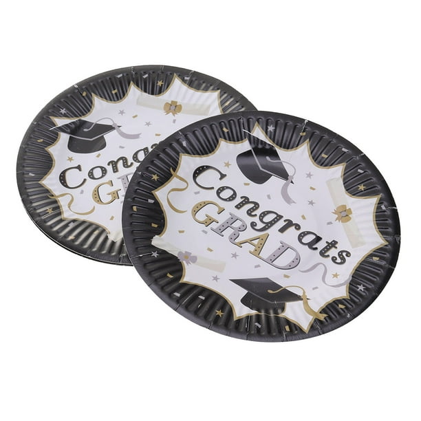8ct Amscan Black and Silver Grad Dessert Plates 8ct Amscan Black and Silver Grad Dessert Plates